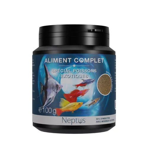 Aliment complet pour poissons exotiques granulés coloris multicolore Neptus – 200 ml