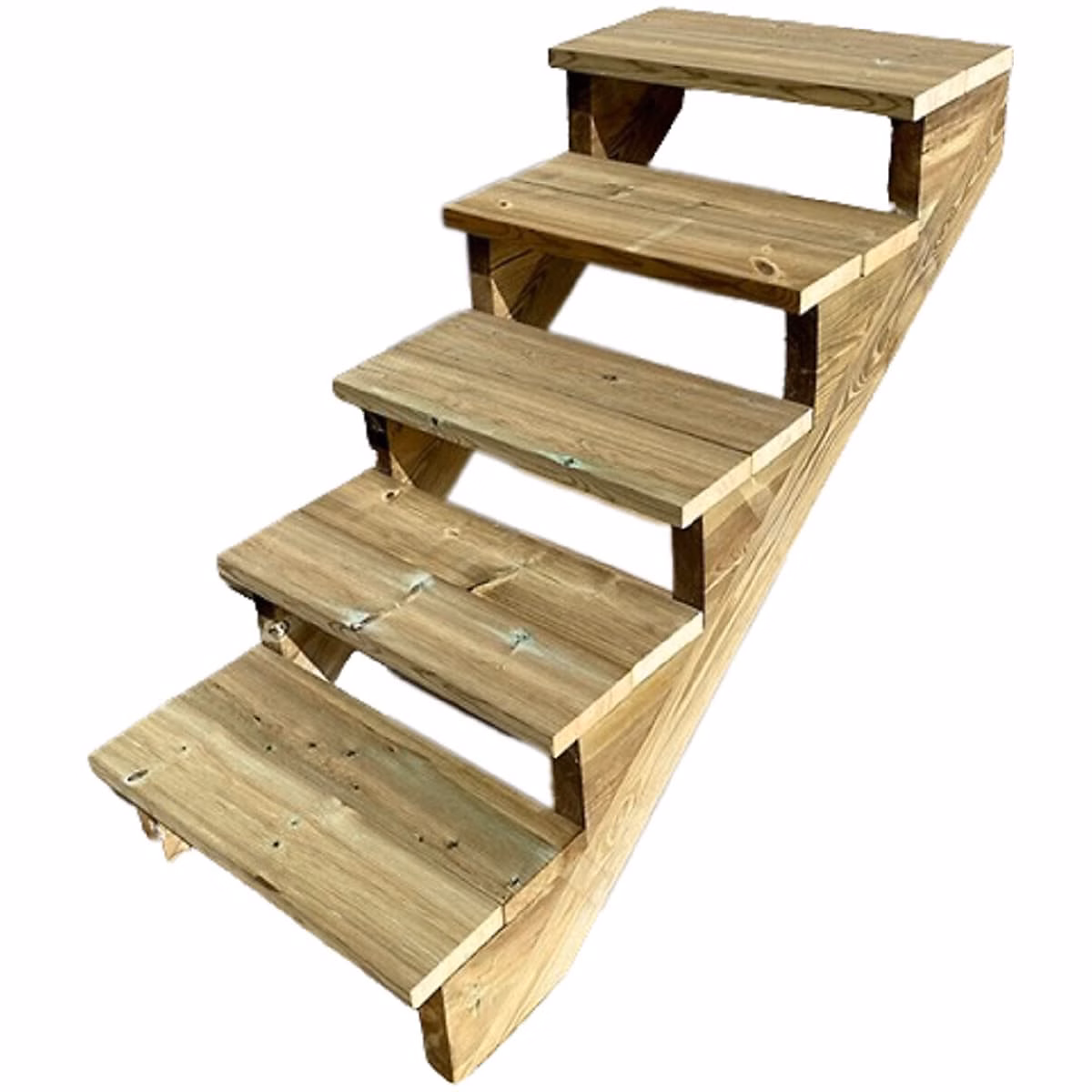 BERLIN Escalier extérieur bois 5 marches H 88cm L-80cm – sans contre marche