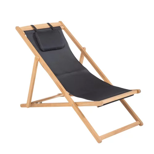 Chilienne noire et teck Flore - 60 x 105 x 88 cm