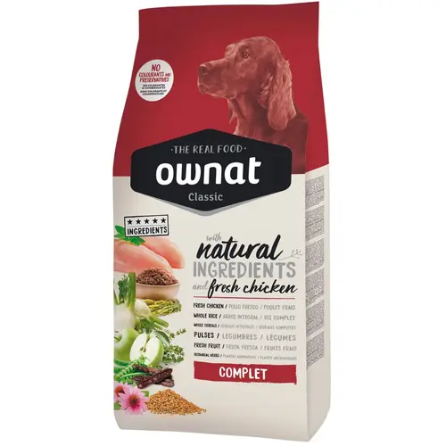 Croquette pour chien adulte au poulet Ownat - 20 kg