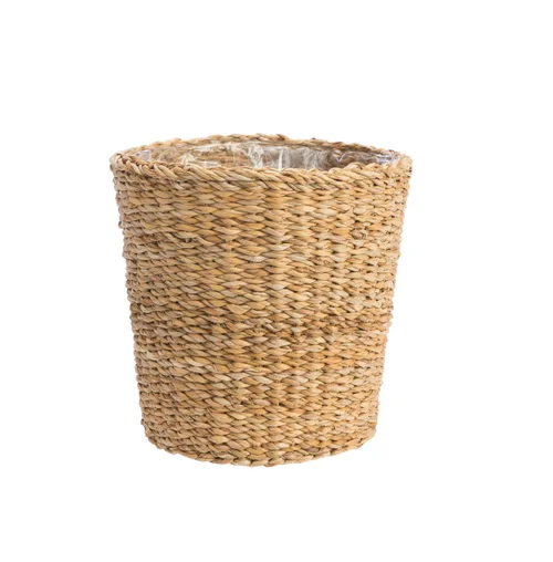 Vannerie naturelle en jacinthe d’eau – 30 x 28 x 25 cm