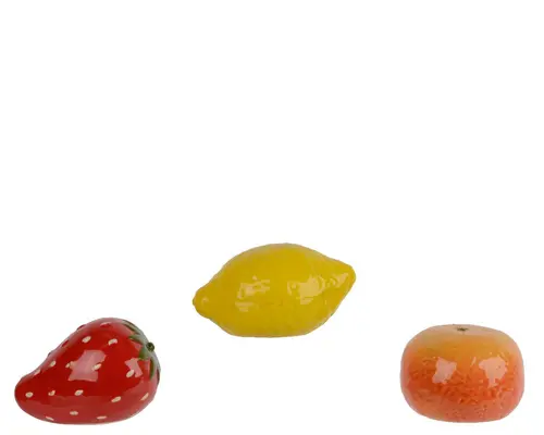 Fruit décoratif en porcelaine - Ø 9 x H 6,5 cm