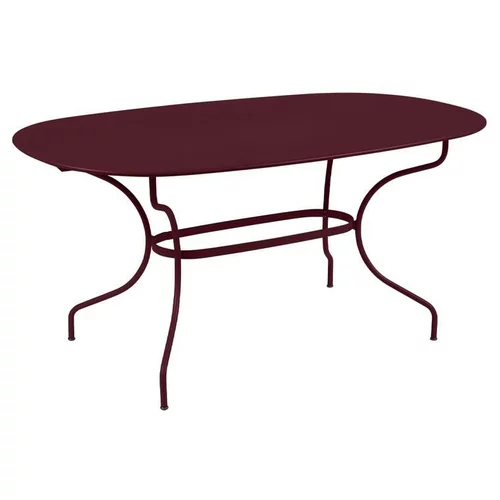 Table coloris rouge en acier Opéra Fermob - 90 cm