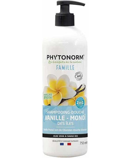 Phytonorm Shampooing douche Vanille Monoï des Iles 750 ml