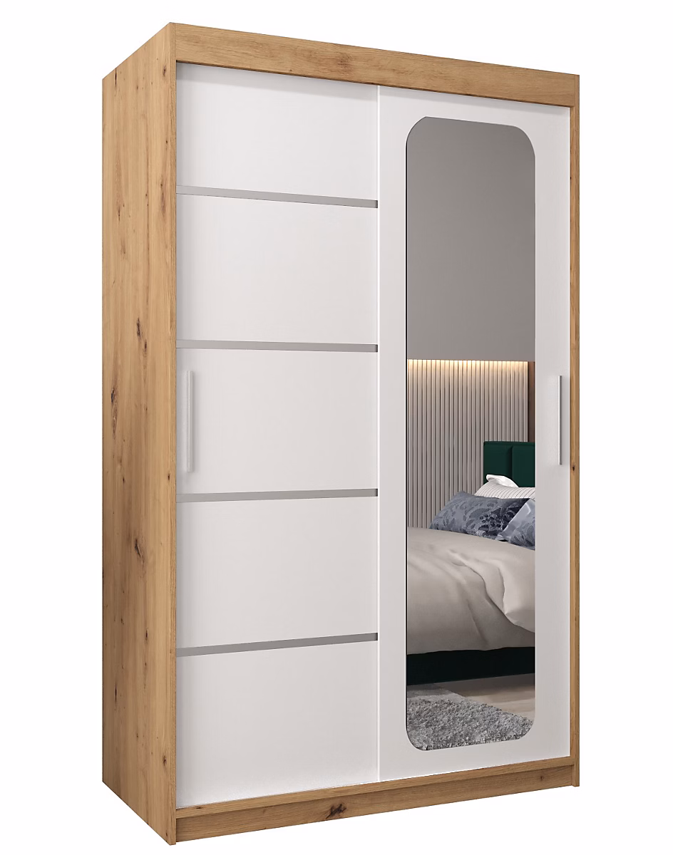 Armoire penderie – Armoire Promo V2 a portes coulissantes H. 200 x L. 120 x P. 62 2 portes
