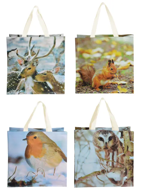 Sac de courses illustration nature au printemps - 39,5 x 14,5 x 40 cm
