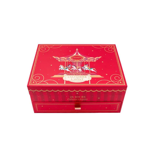 Coffret de thés calendrier de l'Avent carrousel bio Provence d'Antan - 48 g