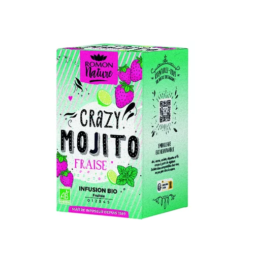 Tisane plaisir mojito fraise bio Romon Nature - 28,8 g