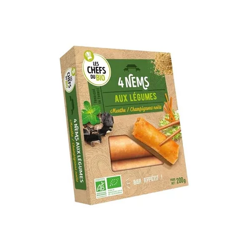 Nems végétariens bio aux légumes x 4 Les chefs du bio - 240 g