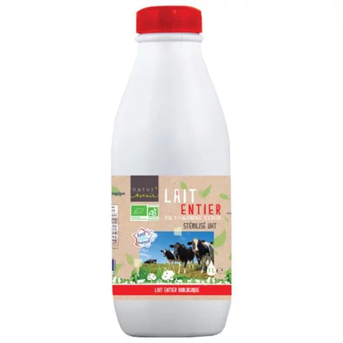 Lait de vache entier stérilisé UHT 1L