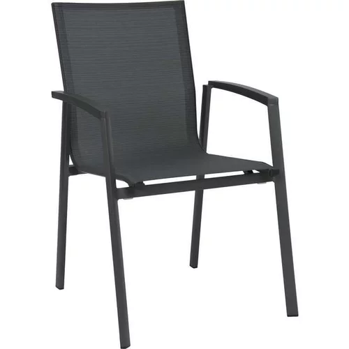 Fauteuil coloris noir en aluminium et textile Top