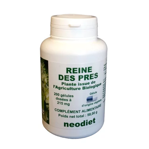 Gélules de reine des prés bio en boite de 200 unités