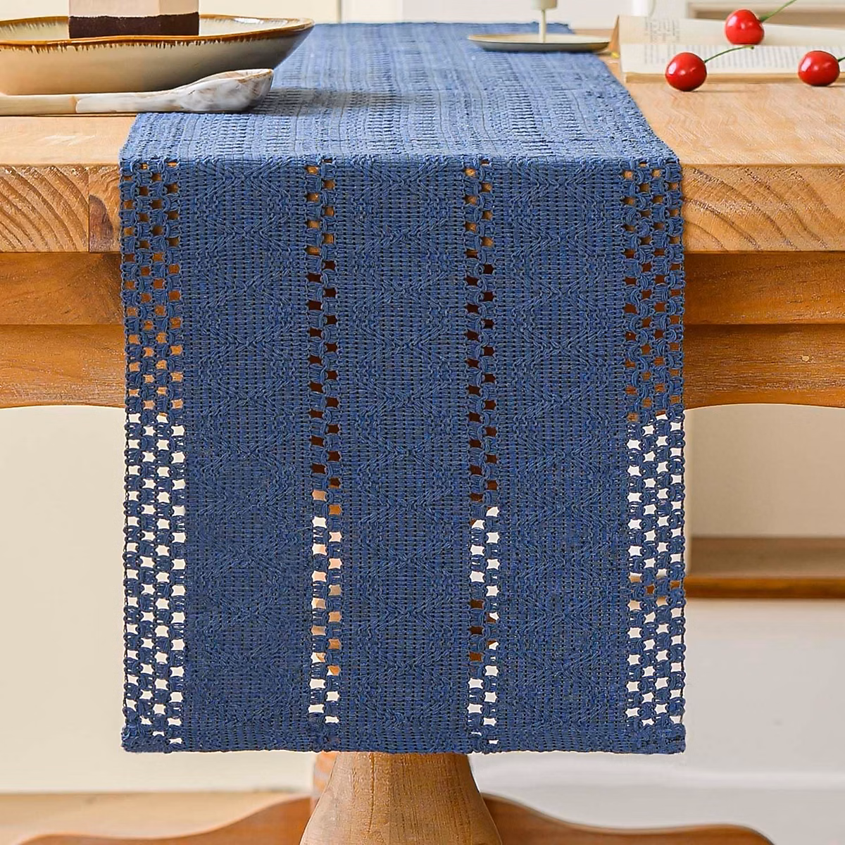 Chemin de Table Bohème Bleu Marine 30 × 140 cm