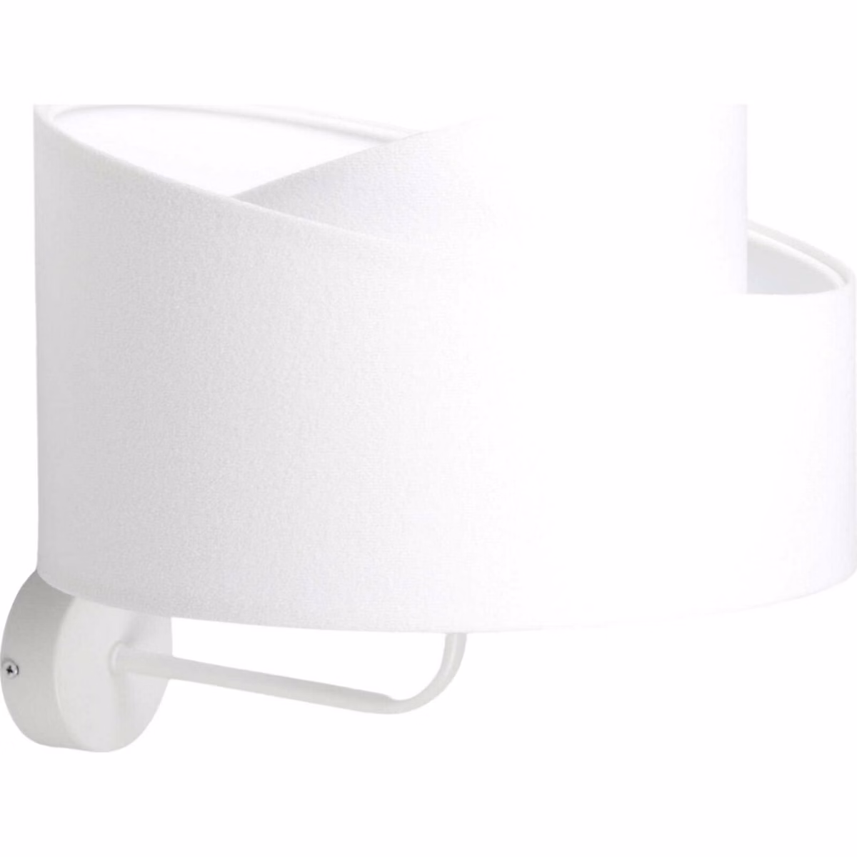 Applique velours design ambiance douce compatible LED chambre enfant 30 × 30 × 28 cm Blanc velours microfibre intérieur blanc