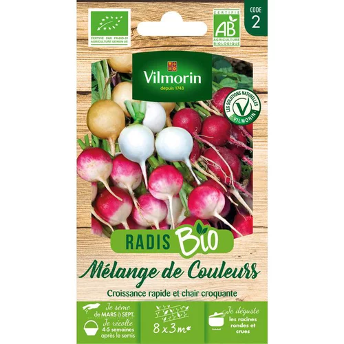 Graines de radis mélange de couleurs bio Vilmorin - graines à semer