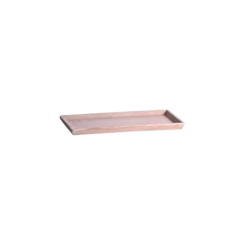Soucoupe rectangulaire Poterie Goicoechea terre claire - 26 x 16 cm