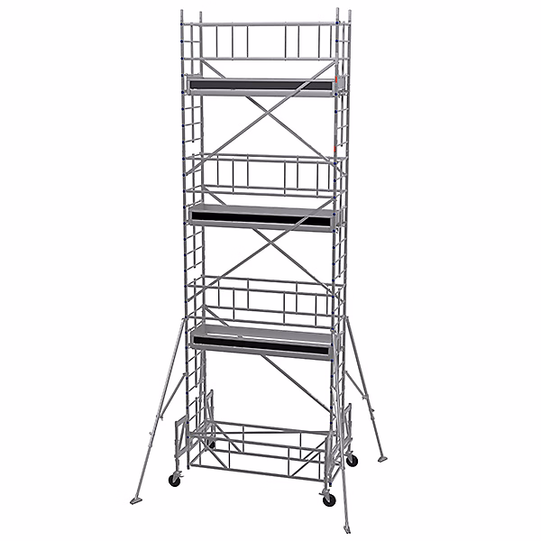 Echafaudage roulant alu – Hauteur de travail max 8.30m, IPP-0624T