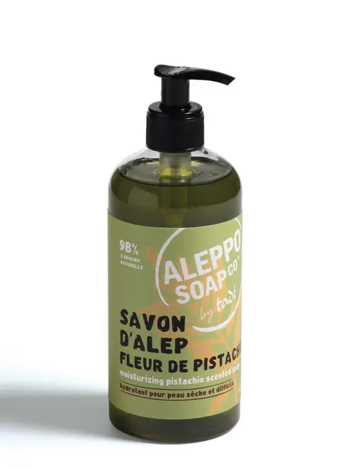 Savon d’Alep liquide en flacon pompe Tadé Fleur de pistache - 500 ml