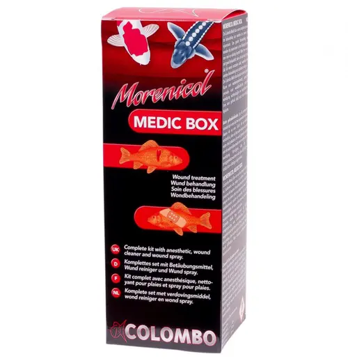 Medicament pour poissons Morenicol efficace - COLOMBO BASSIN Medic Box - 120ml