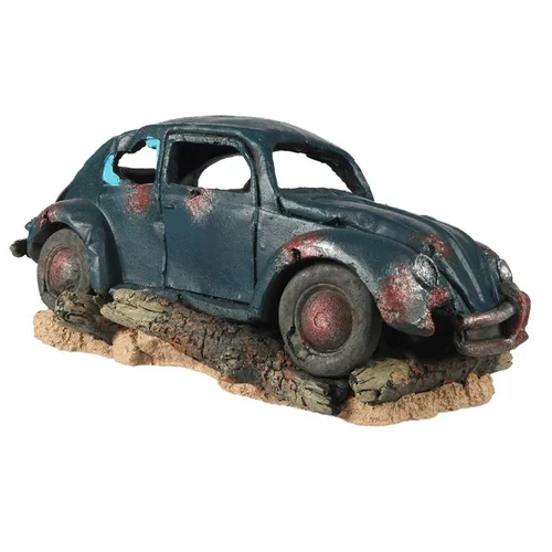 Décoration d’aquarium coccinelle engloutie bleu - 34,5 x 16,9 x 13,5 cm