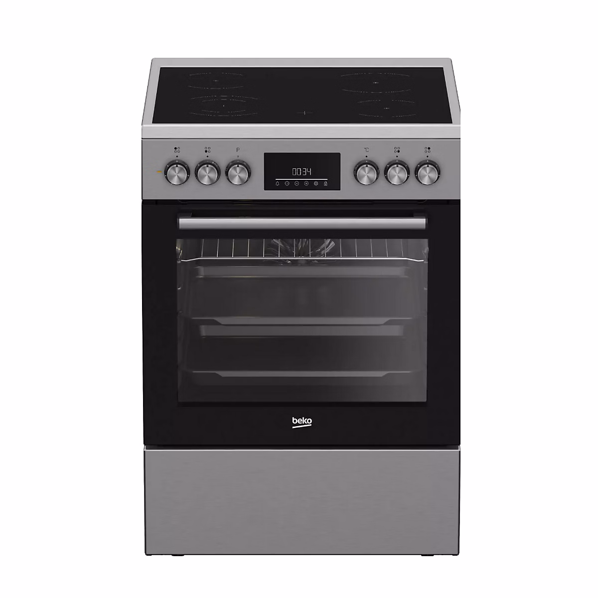 Cuisinière vitrocéramique 66l 4 feux inox Beko FBE67310GX b300 | Cuisinière