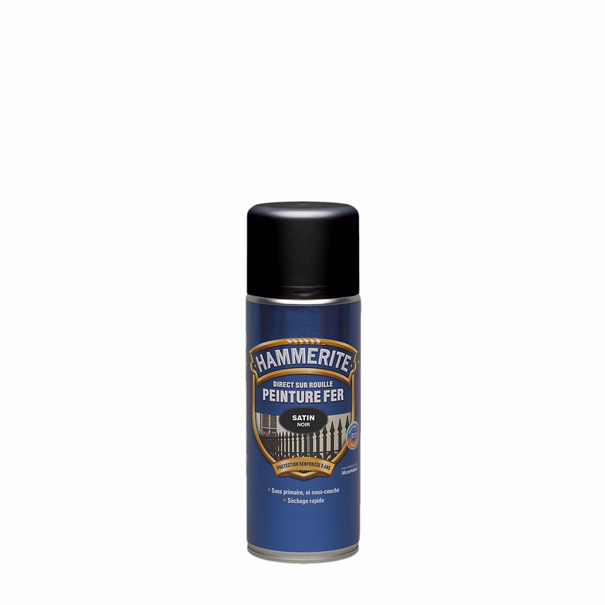 Bombe de peinture métal extérieur direct sur rouille noir satin Hammerite 400 ml – Réf. ZPRSZBJPZ0231342442