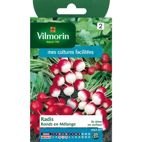 Graines de radis rond en mélange Vilmorin - graines à semer