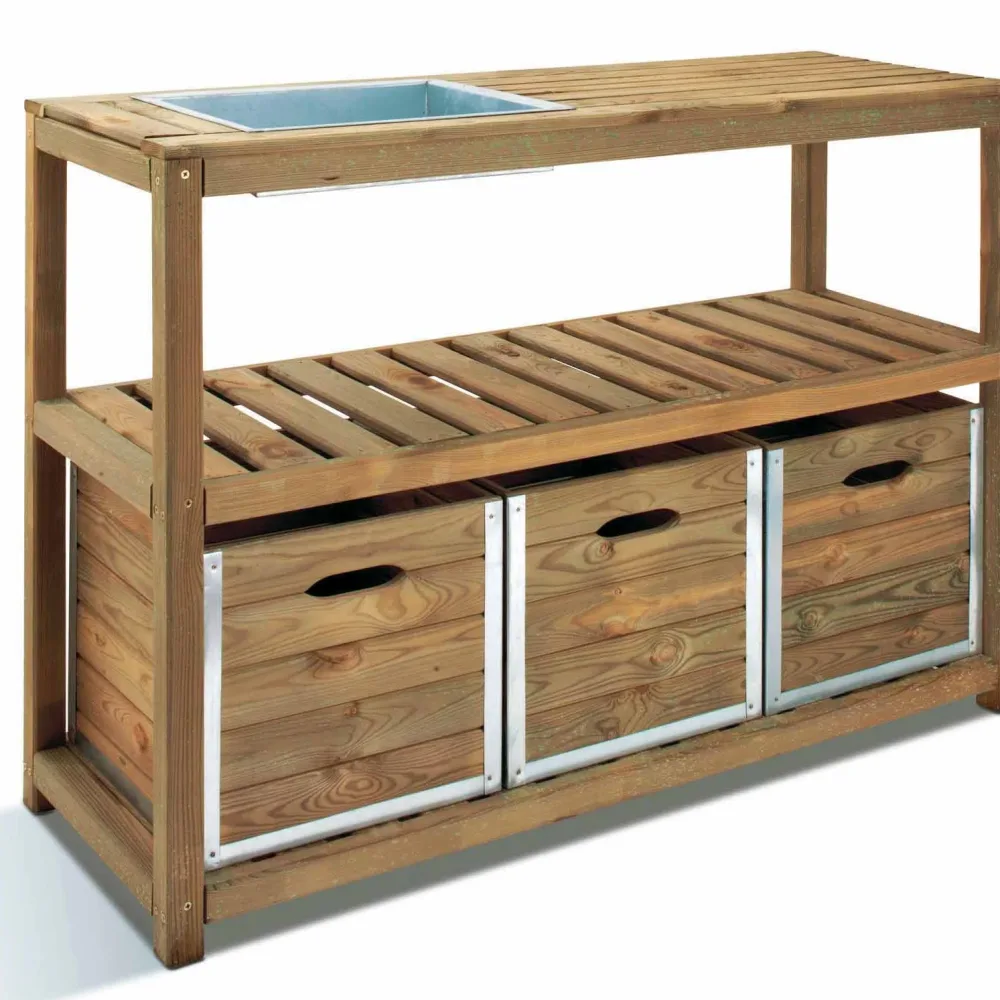 Table de préparation teintée brun
