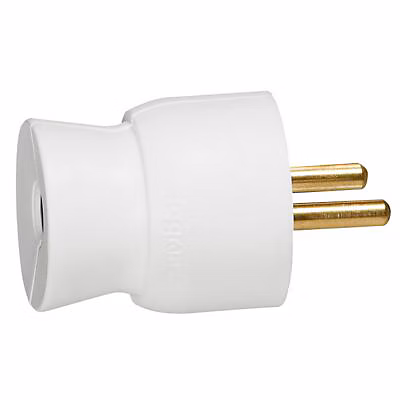 Fiche électrique – Fiche mâle droit 16A 2 P+T blanc Legrand