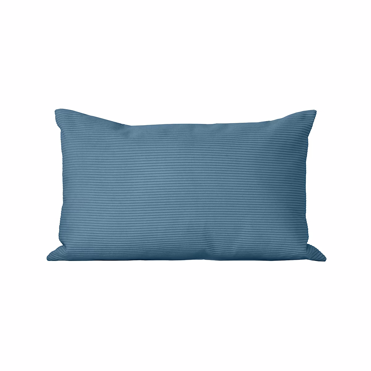 Coussin rectangulaire 30 × 50cm velours côtelé bleu Dune – SACASA