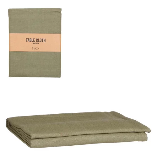 Nappe Villia coloris vert en coton - 250 x 140 cm