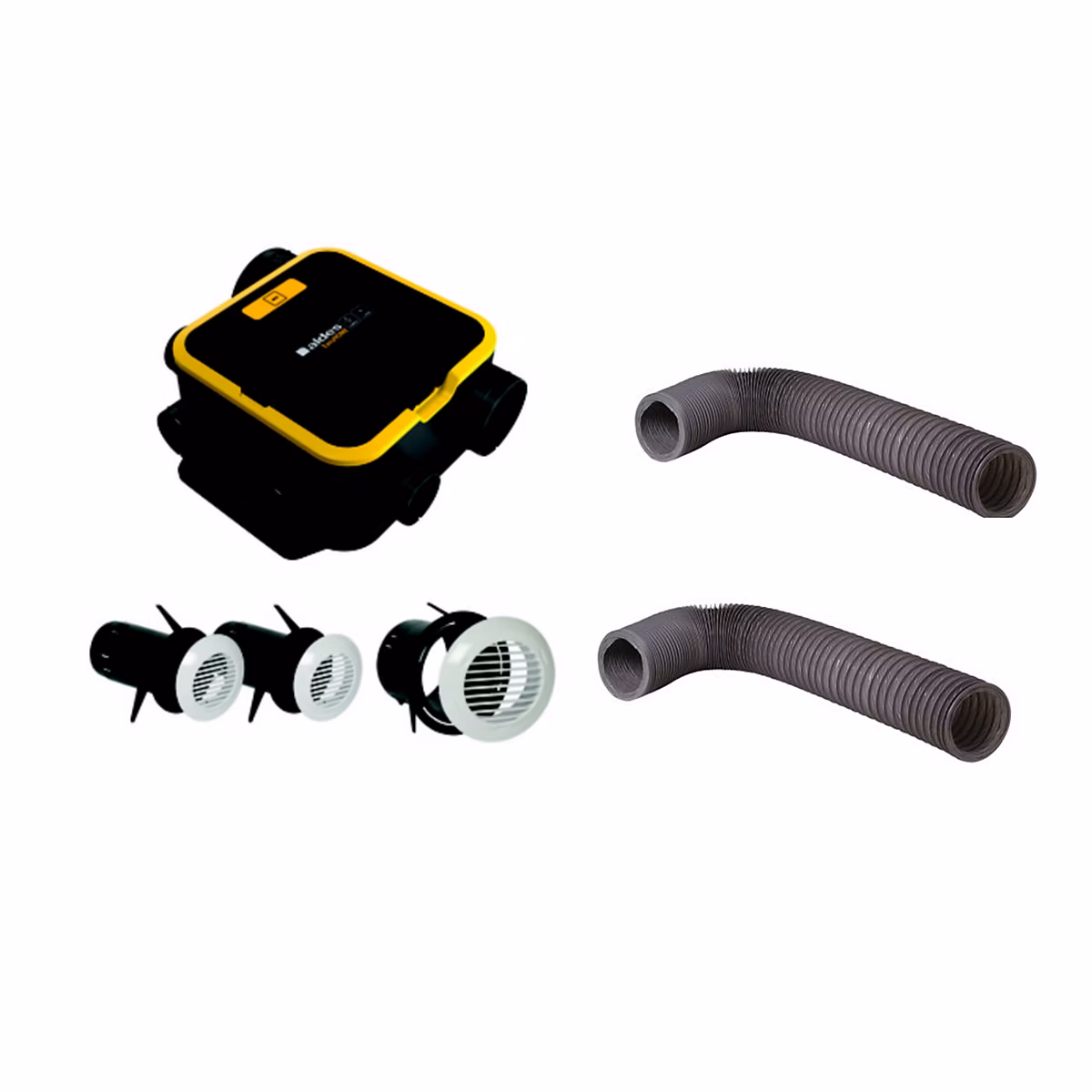 VMC (ventilation mécanique contrôlée) – Kit VMC simple flux automatique Aldes EasyHome compact + 2 gaines 6m ø80mm et 1 gaine 6 m x ø125mm offertes