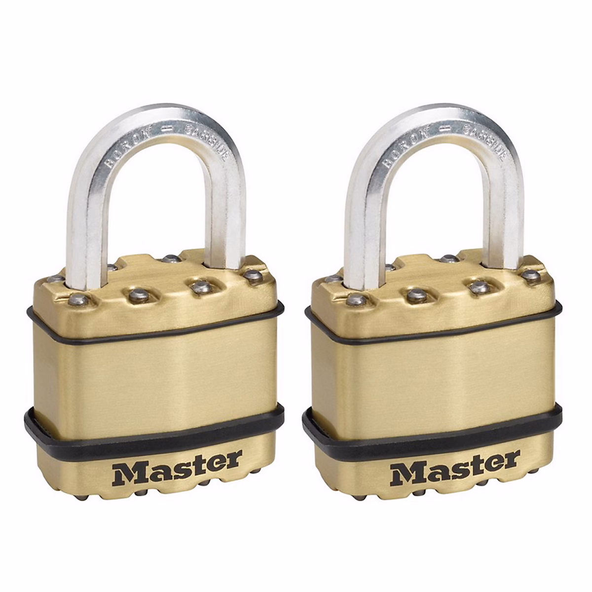 Cadenas Haute Sécurité A Clé Acier Laminé + Finition Laiton Extérieur Pack de 2 M1BEURT – Réf. EGOARHNDW3094686976