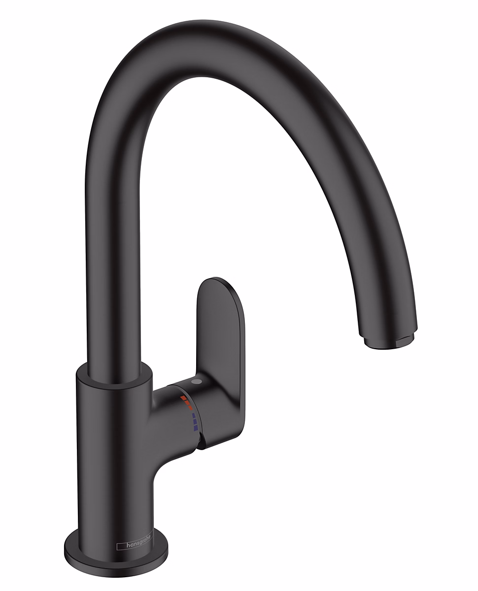 Evier et robinet de cuisine – Mitigeur de cuisine en laiton Hansgrohe Vernis noir mat