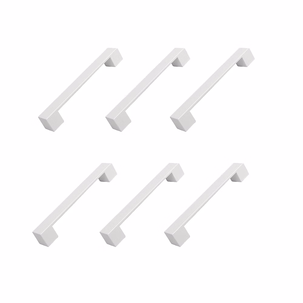 6 Un. poignées de meuble en résine plastique ABS blanc mat porte armoire cuisine – entraxe 160MM