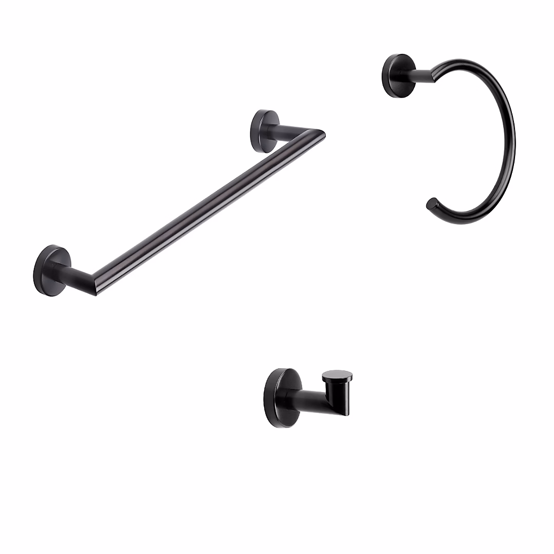 Accessoires de salle de bains – Ensemble d'accessoires salle de bain DARK noir mat
