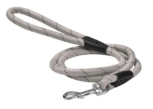 Laisse pour chien en nylon rond coloris gris Bobby - 1,2 m