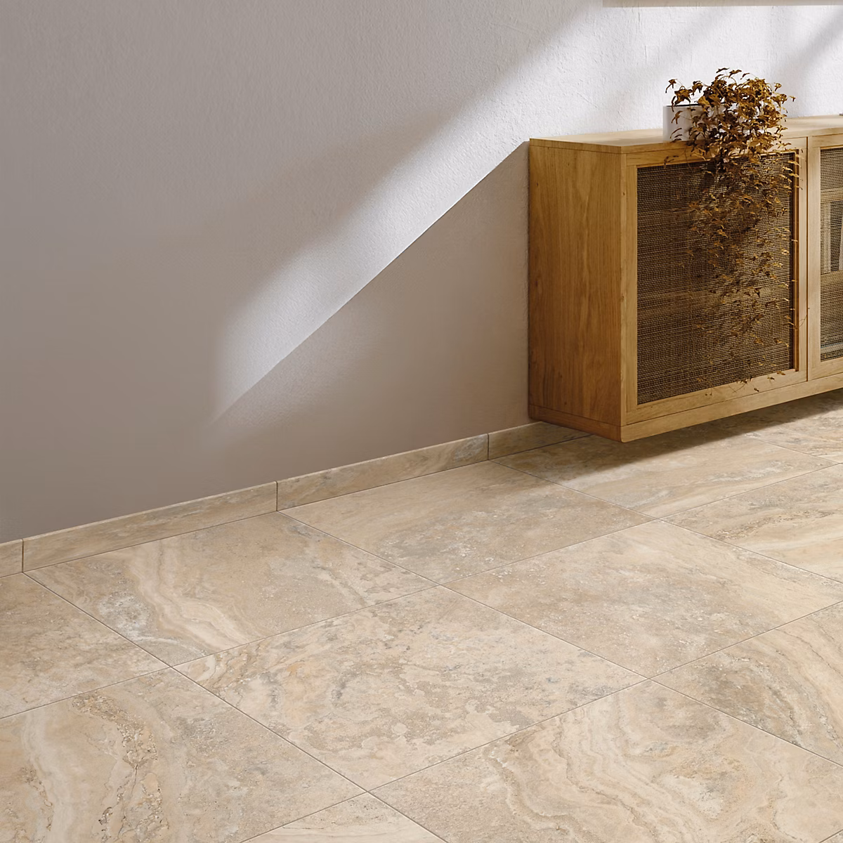 Carrelage sol et mur – 5 Plinthes carrelage Sienna beige l.7 x L.60 cm