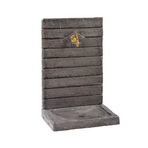 Fontaine murale en béton ciré couleur ardoise Hairie Grandon grand modèle - 74 cm