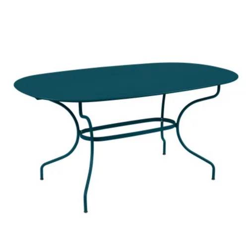 Table Opéra + FERMOB bleu acapulco L160xl90xh74