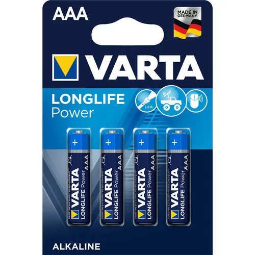 4 piles alcalines Longlife power AAA/LR03