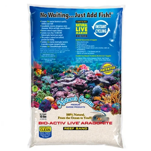 Sable blanc naturel aragonite vivant, fin, NATURE'S OCEAN - 4,54kg