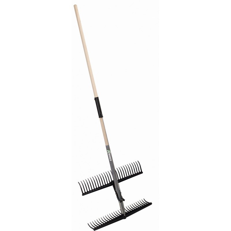 Râteau double articule Foliop 28 dents - Ramasse-feuilles efficace