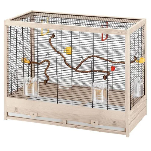 Cage pour oiseau avec armature en bois certifié FSC® Ferplast Giuletta 6 - 81 x 41 x h 64 cm