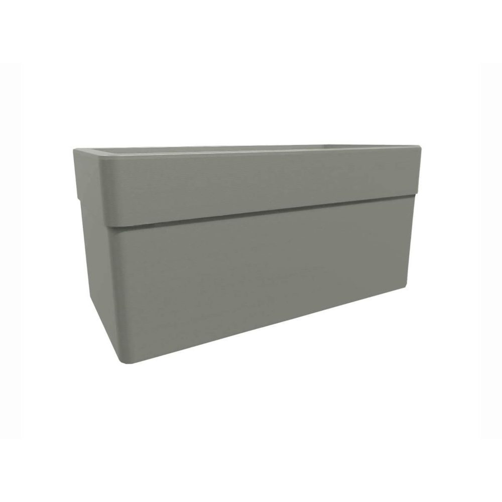 Eda Jardinière rectangulaire carel taupe 78 x 39 x 39 cm - 63 l - eda