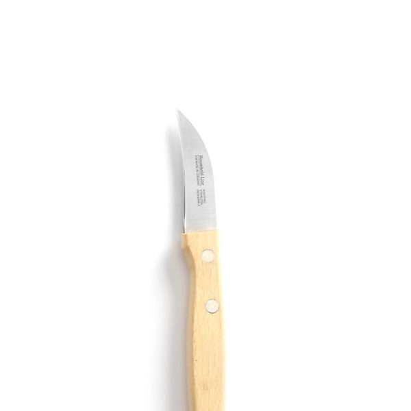 Couteau éplucheur avec manche en bois modèle courbé Bois (L)165 mm – Hendi