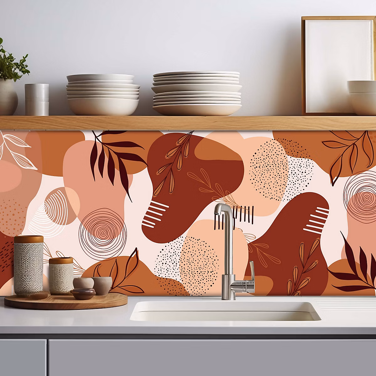 Crédence adhésive déco Terracotta 001 40 × 400cm