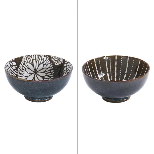 Saladier Penjab coloris marron en porcelaine - Ø 20 cm