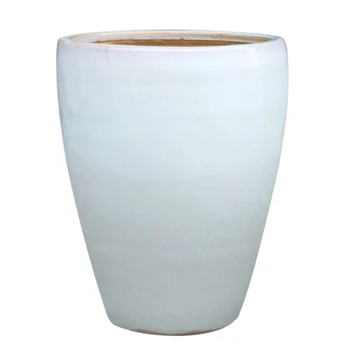 Jarre en grès émaillé blanc Decolines Littoral - Ø 50 x H 63 cm
