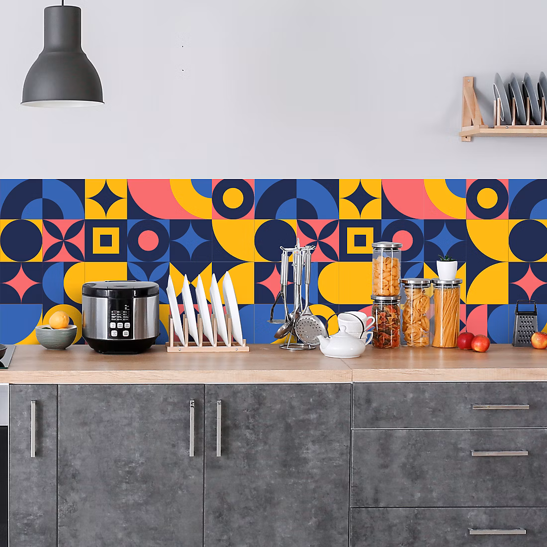 Crédence adhésive design art déco retro 60 × 400 cm